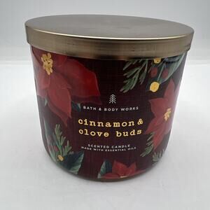 New Bath & Body Works 3 Wick Candle CINNAMON & CLOVE BUDS 14.5 oz